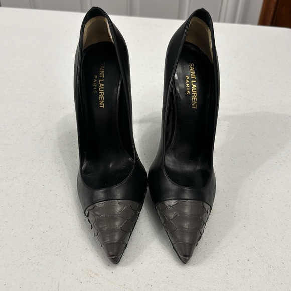 Saint Laurent Paris Janis Python Cap Pointy Pump heels - Picture 2 of 10